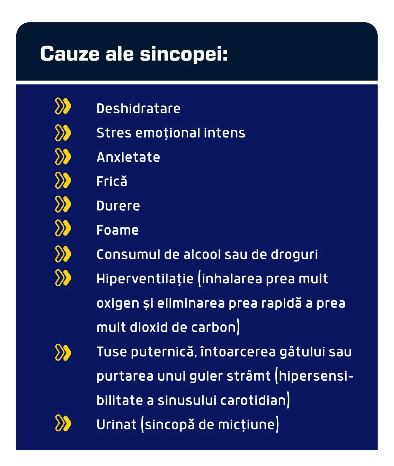 cauzele sincopei