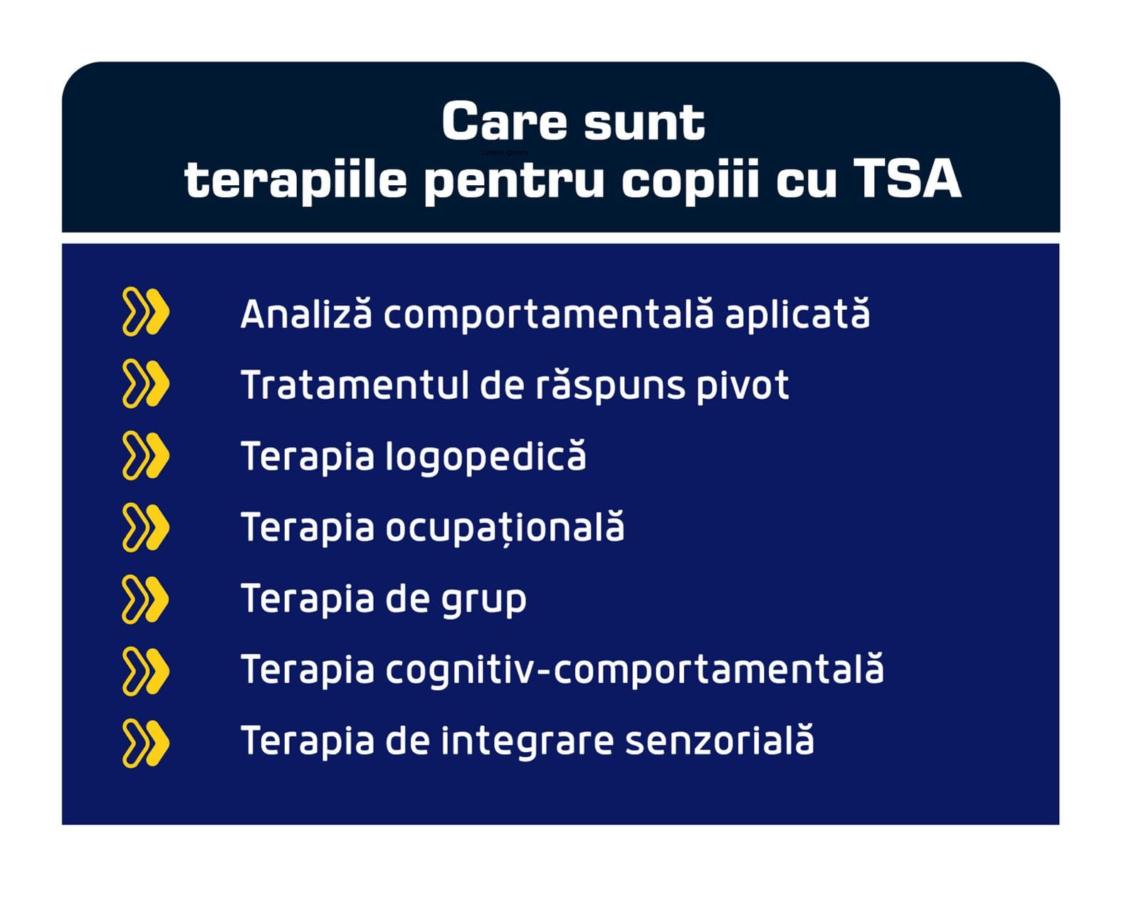 terapiile pentru copiii cu tsa